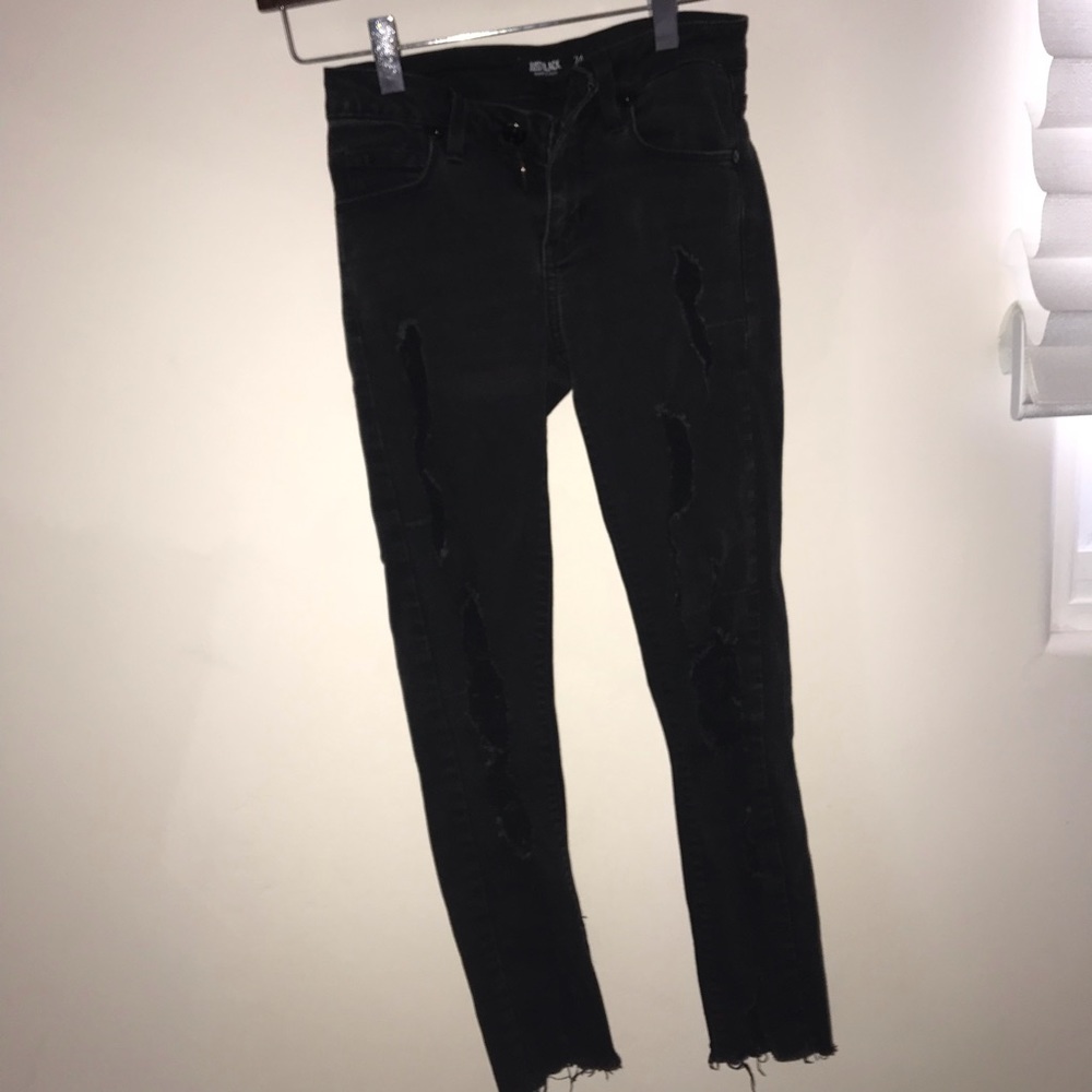 justblack distressed denim jeans